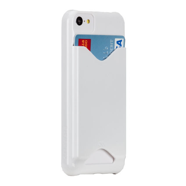 【iPhone5c ケース】Barely There Case, Glossy White/カードホルダー付きサブ画像