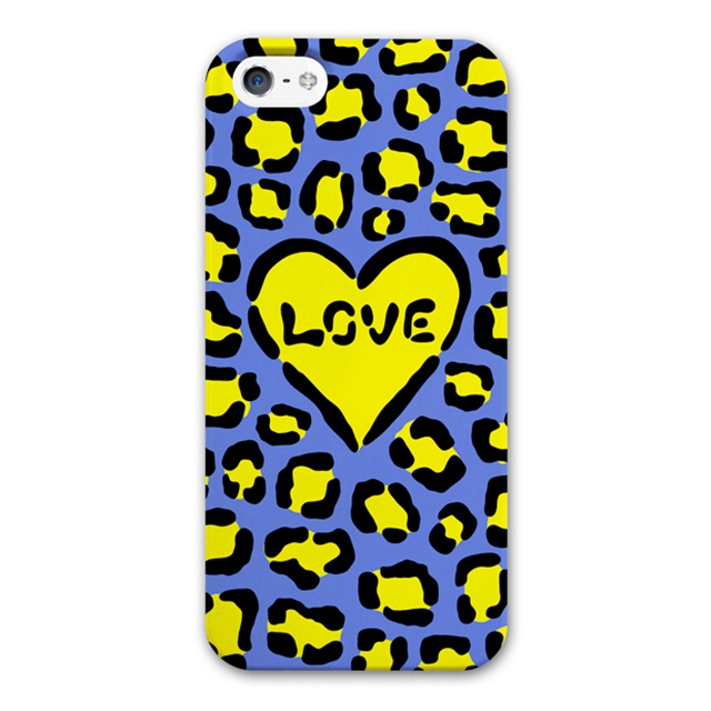 【iPhoneSE(第1世代)/5s/5 ケース】LOVE Leopard ブルー