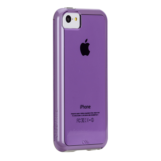 【iPhone5c ケース】Hybrid Tough Naked Case, Violet with White Bumperサブ画像