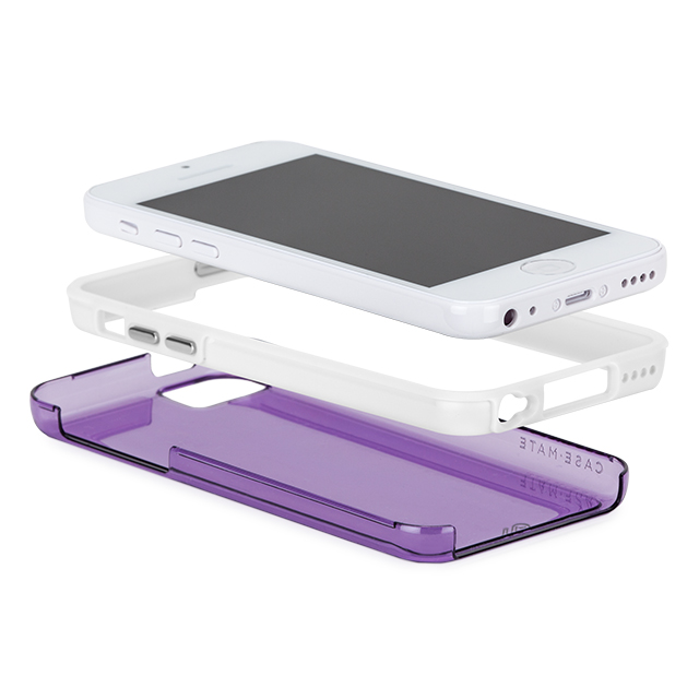 【iPhone5c ケース】Hybrid Tough Naked Case, Violet with White Bumperサブ画像