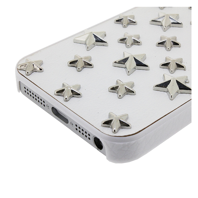 【iPhone5s/5 ケース】スタッズレザーケース Assert Star WHITEgoods_nameサブ画像