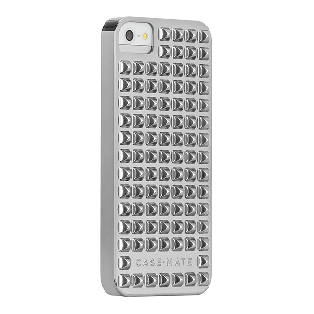 【iPhoneSE(第1世代)/5s/5 ケース】Barely There Studded Silverサブ画像
