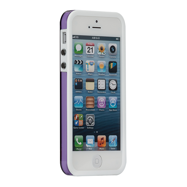 【iPhoneSE(第1世代)/5s/5 ケース】Hybrid Tough Naked Case (Shocking Violet/White)goods_nameサブ画像
