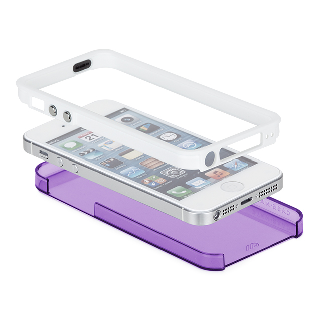 【iPhoneSE(第1世代)/5s/5 ケース】Hybrid Tough Naked Case (Shocking Violet/White)サブ画像