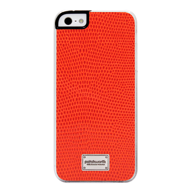【iPhoneSE(第1世代)/5s/5 ケース】Classique Snap Case Leather (Lizard Orange)