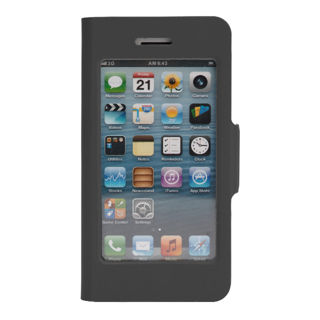 【iPhone5c ケース】Folio Window Case Lite-Noir