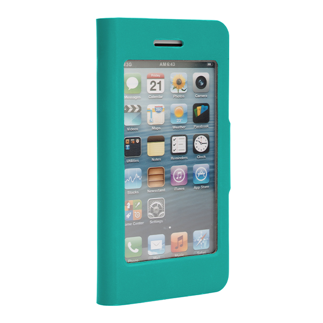 【iPhone5c ケース】Folio Window Case Lite-lake Blueサブ画像