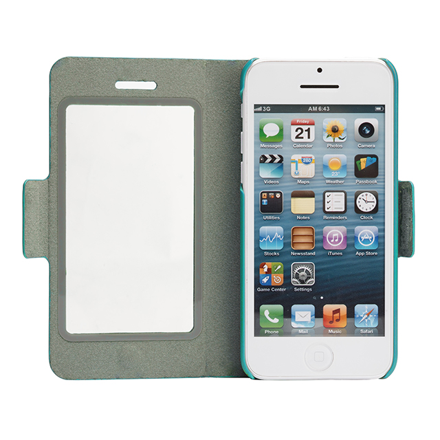 【iPhone5c ケース】Folio Window Case Lite-lake Blueサブ画像