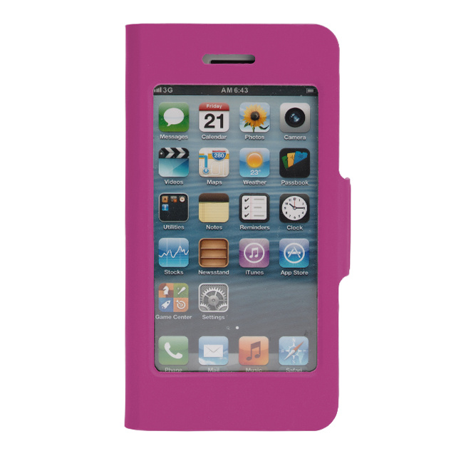 【iPhone5c ケース】Folio Window Case Lite-Fushia