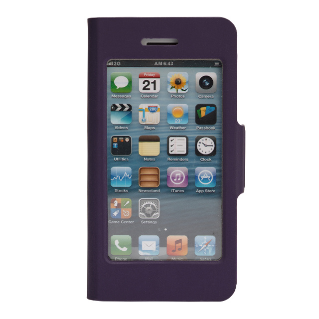 【iPhone5c ケース】Folio Window Case Lite-Aubergine