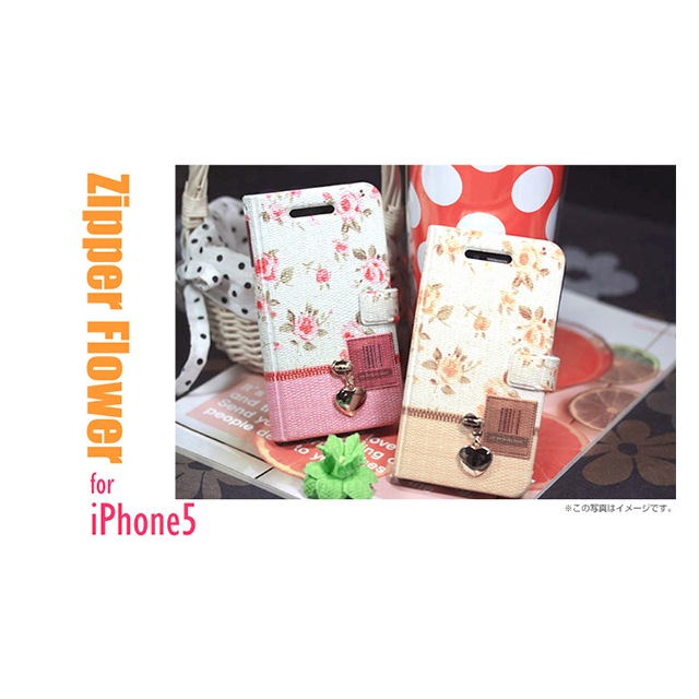 【iPhoneSE(第1世代)/5s/5 ケース】Zipper Flower (ピンク)goods_nameサブ画像