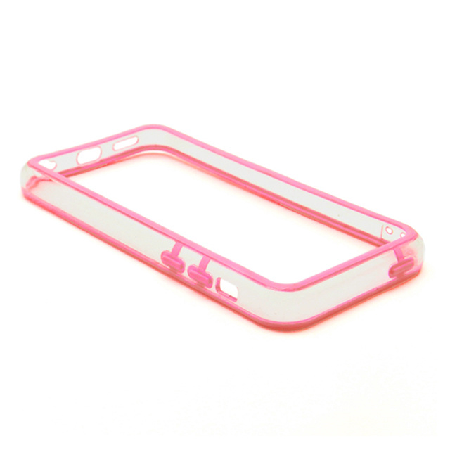 【iPhone5c ケース】Edge Band ハイブリッドバンパーPinkRim*Clear