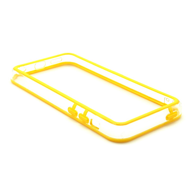 【iPhone5c ケース】Edge Band ハイブリッドバンパーYellowRim*Clear