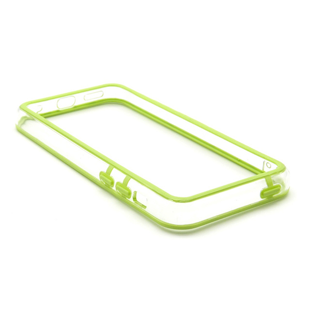 【iPhone5c ケース】Edge Band ハイブリッドバンパーGreenRim*Clear