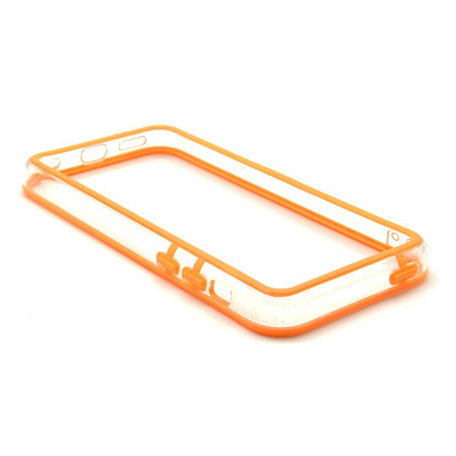 【iPhone5c ケース】Edge Band ハイブリッドバンパーOrangeRim*Clear