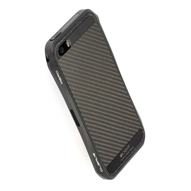 【iPhoneSE(第1世代)/5s/5 スキンシール】Carbone Plate (Black)