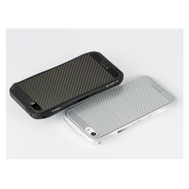 【iPhoneSE(第1世代)/5s/5 スキンシール】Carbone Plate (Silver)サブ画像