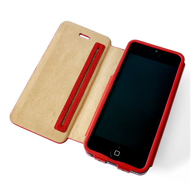 【iPhone5s/5 ケース】Leather Case (レッド)サブ画像