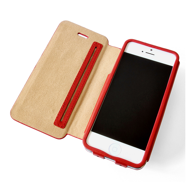 【iPhone5s/5 ケース】Leather Case (レッド)サブ画像