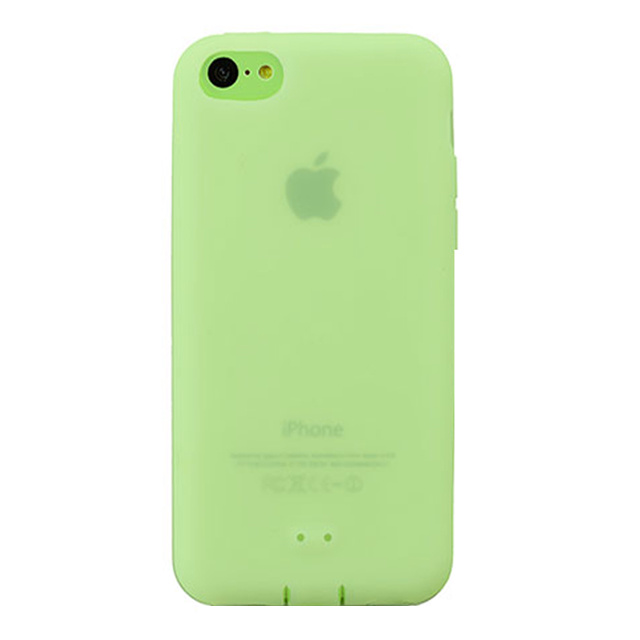 【iPhone5c ケース】抗菌シリコンケースセット（グリーン）