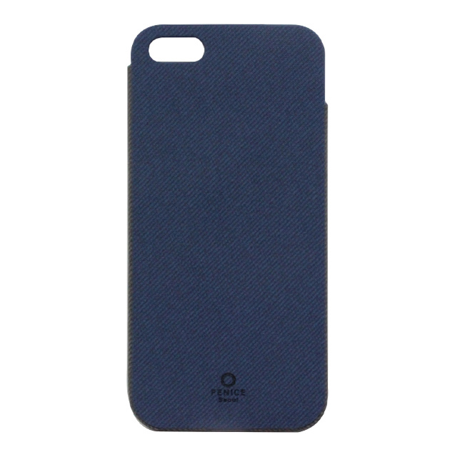 【iPhoneSE(第1世代)/5s/5 ケース】FENICE Classico PU (Denim Deep Blue)