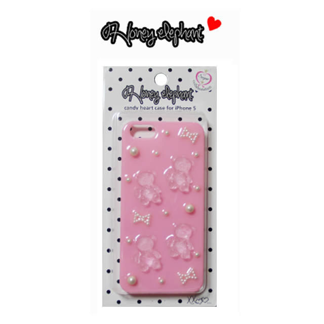 【iPhone5s/5 ケース】Honey elephant クリスタルベアーズ ハニーピンクgoods_nameサブ画像