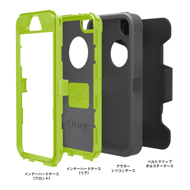 【iPhoneSE(第1世代)/5s/5 ケース】Defender グローグリーン/スレートグレー (KEY LIME)goods_nameサブ画像