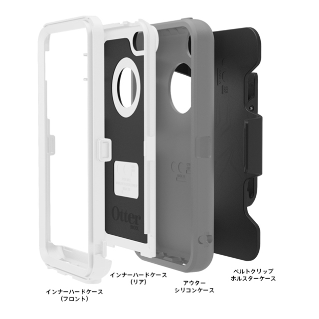 【iPhone5c ケース】OtterBox Defender ホワイト/ガンメタルグレー (GLACIER)サブ画像