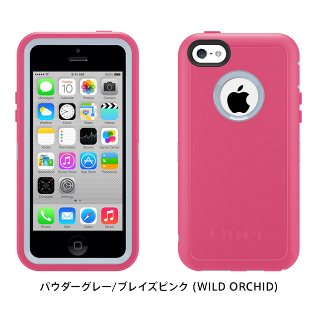 【iPhone5c ケース】OtterBox Defender パウダーグレー/ブレイズピンク (WILD ORCHID)サブ画像