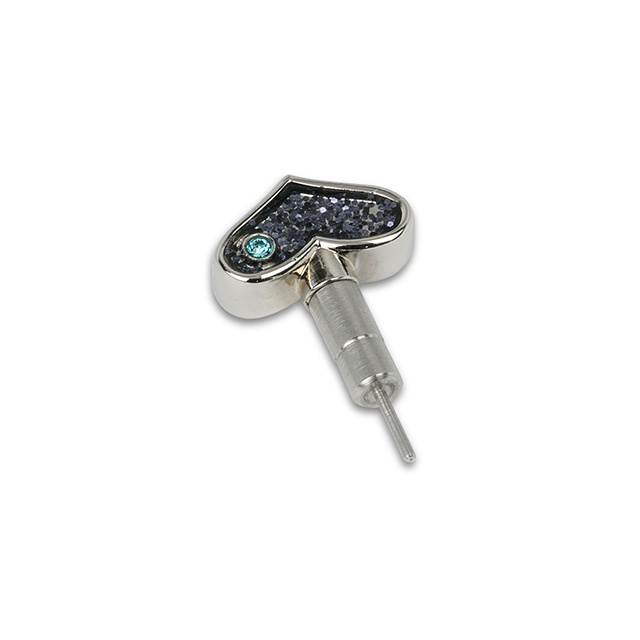 Glitter Jack Pierce with SIM PIN(Heart/Blue Zircon)