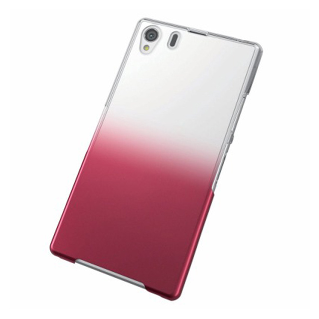 【XPERIA Z1 ケース】Xperia(TM) Z1/SOL23用シェルカバー/クリア×レッド