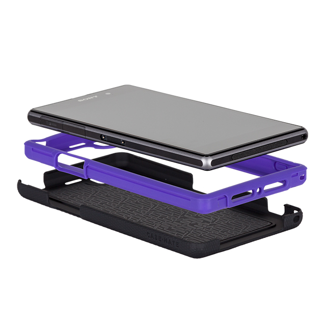 【XPERIA Z1 ケース】Hybrid Tough Case, Black/Purplegoods_nameサブ画像