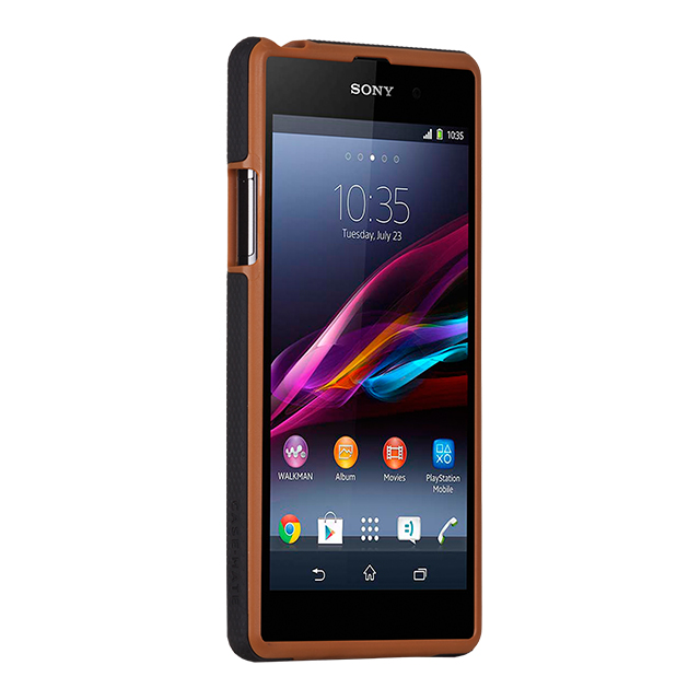 【XPERIA Z1 ケース】Hybrid Tough Case, Black/Brownサブ画像