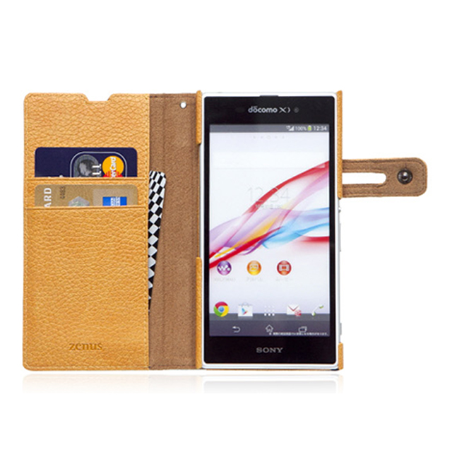 【XPERIA Z1 ケース】Masstige Italian PU Diary ネイビーgoods_nameサブ画像