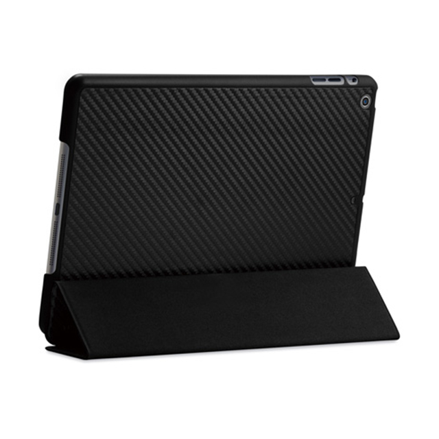 【iPad(9.7inch)(第5世代/第6世代)/iPad Air(第1世代) ケース】CarbonLook SHELL with Front cover ブラックgoods_nameサブ画像