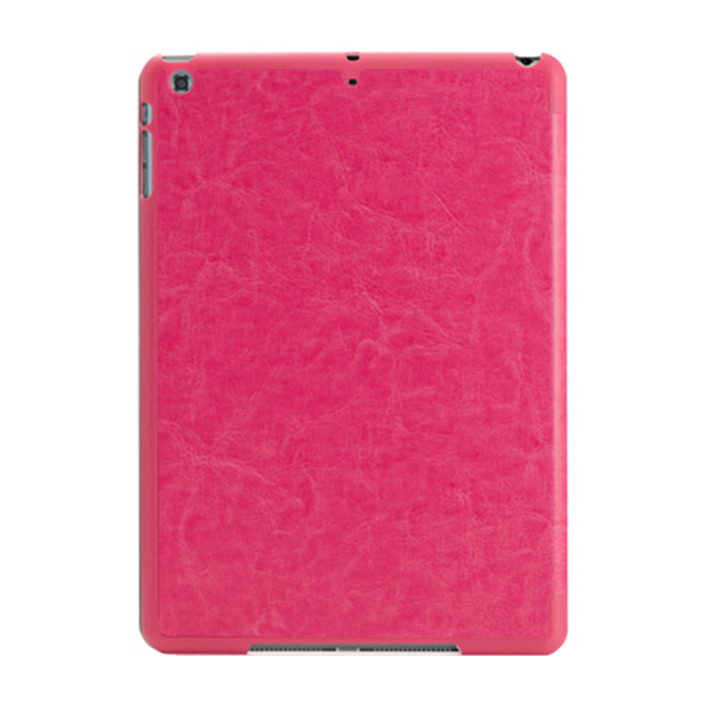 【iPad(9.7inch)(第5世代/第6世代)/iPad Air(第1世代) ケース】LeatherLook SHELL with Front cover Brilliant Pinkサブ画像