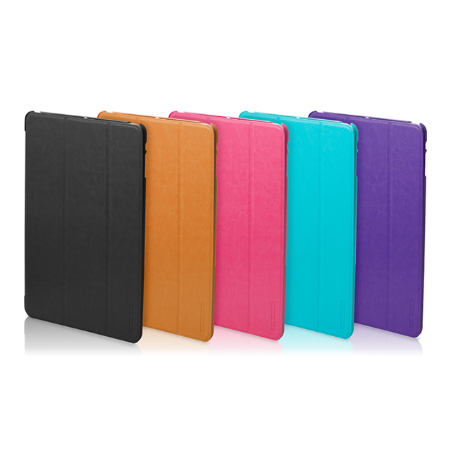 【iPad(9.7inch)(第5世代/第6世代)/iPad Air(第1世代) ケース】LeatherLook SHELL with Front cover Violetサブ画像