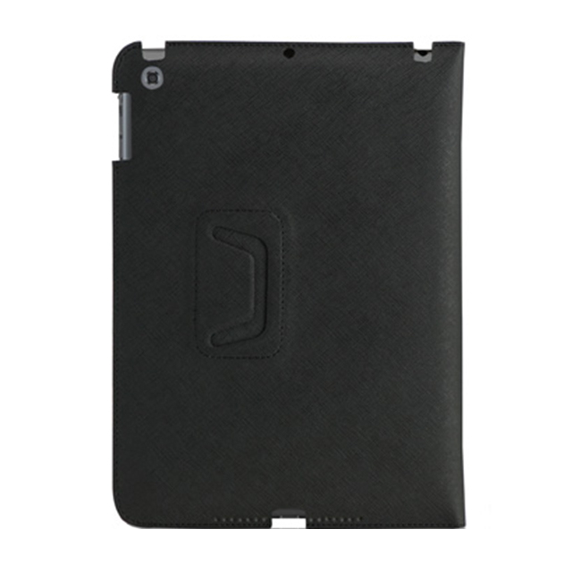 【iPad(9.7inch)(第5世代/第6世代)/iPad Air(第1世代) ケース】LeatherLook Classic with Front cover Milan Blackgoods_nameサブ画像