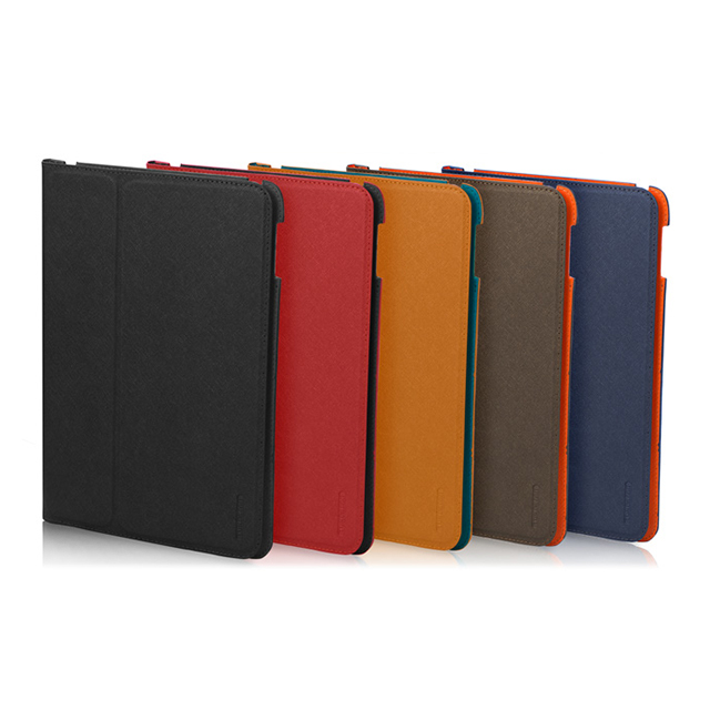 【iPad(9.7inch)(第5世代/第6世代)/iPad Air(第1世代) ケース】LeatherLook Classic with Front cover Powder Bronze/Valencia Orangegoods_nameサブ画像