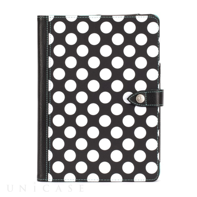 【iPad Air(第1世代) ケース】Back Bay Polka Folio Case Black/White/Blue