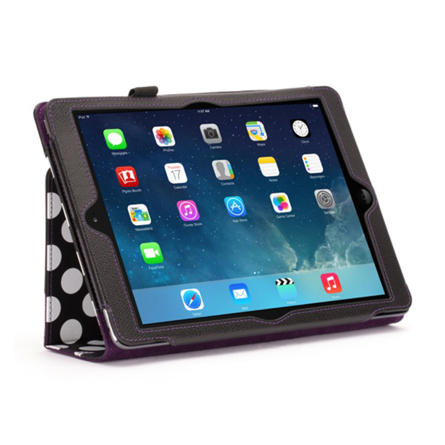 【iPad Air(第1世代) ケース】Back Bay Polka Folio Case Black/White/Purplegoods_nameサブ画像