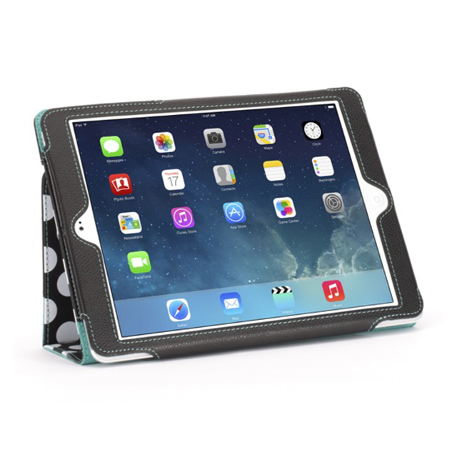 【iPad Air(第1世代) ケース】Back Bay Polka Folio Case Black/White/Blueサブ画像