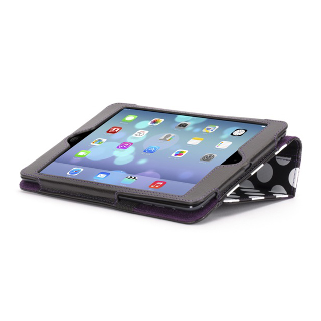 【iPad mini3/2/1 ケース】Back Bay Polka Folio Case Black/White/Purplegoods_nameサブ画像