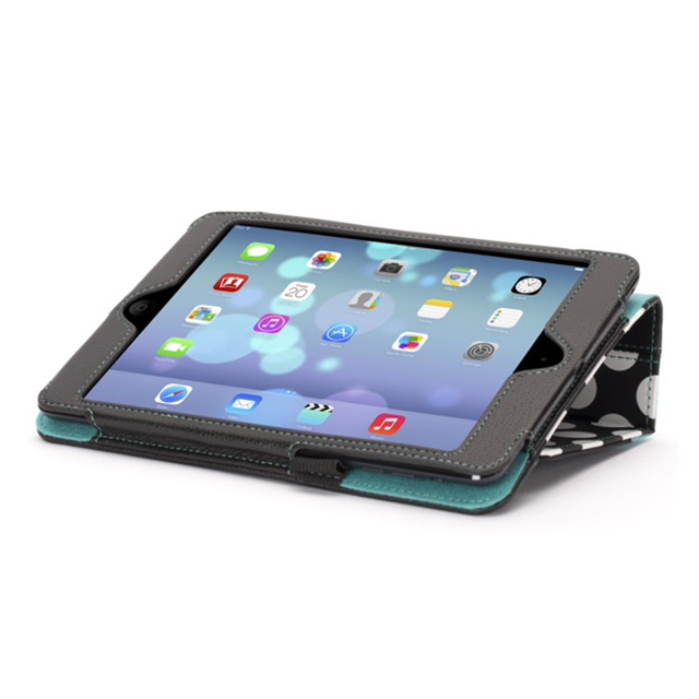 【iPad mini3/2/1 ケース】Back Bay Polka Folio Case Black/White/Blueサブ画像