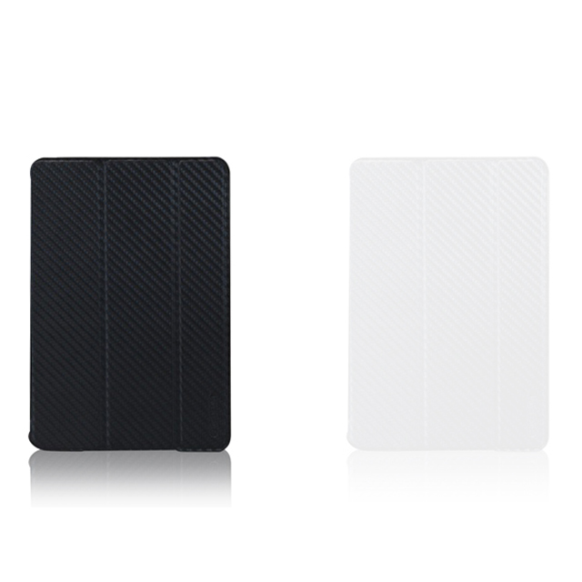 【iPad mini2/1 ケース】CarbonLook SHELL with Front cover for iPad mini カーボンホワイトgoods_nameサブ画像