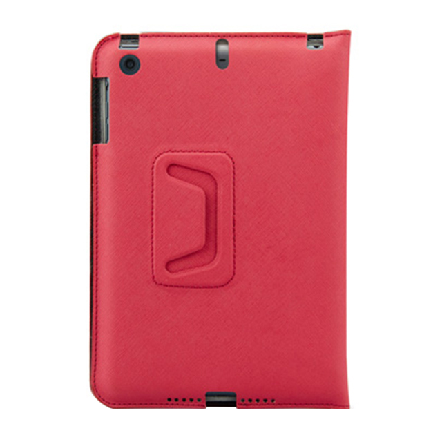 【iPad mini3/2/1 ケース】LeatherLook Classic with Front cover (ロッソレッド/ミランブラック)サブ画像