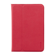 【iPad mini3/2/1 ケース】LeatherLook Classic with Front cover (ロッソレッド/ミランブラック)