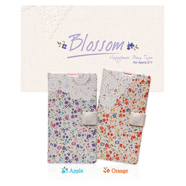 【XPERIA Z1 f ケース】Blossom Diary オレンジgoods_nameサブ画像