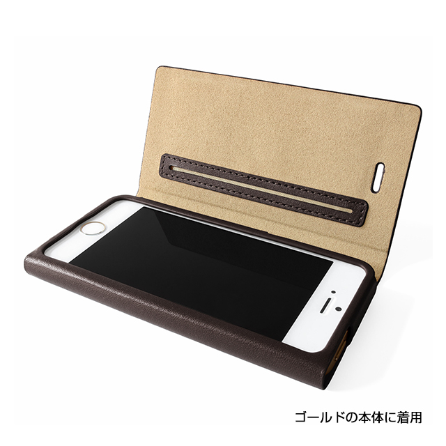 【iPhone5s/5 ケース】One-Sheet Leather Case チョコレートサブ画像