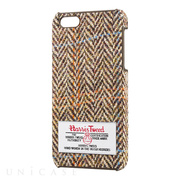 【iPhone5s/5 ケース】ファブリックカバー Harris Tweed (ブラウン・ヘリンボーン)